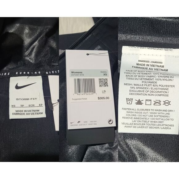 NWT|Nike Storm-FIT Black Running Jacket, XS - Picture 10 of 12